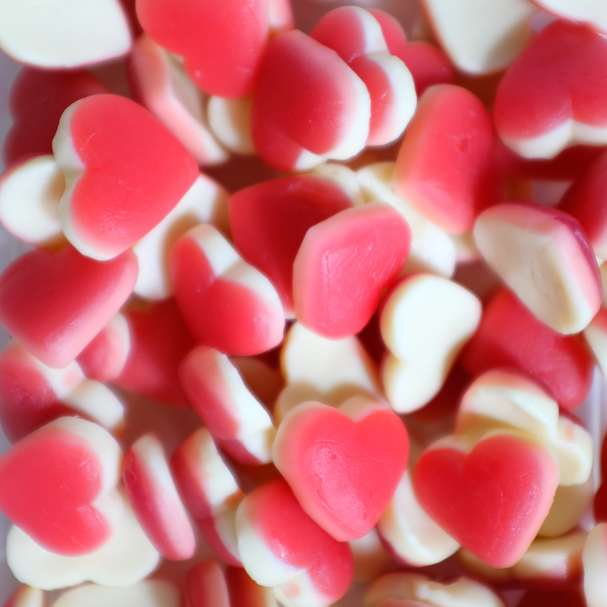 Strawberry and Cream Hearts