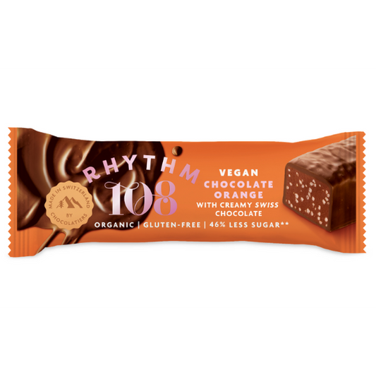 Rhythm 108 Bar - Swiss Choc Orange 33g